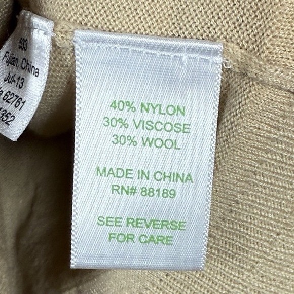 NWT Lilly Pulitzer Aurora Peplum, Wool Sweater, Almond, Sweater, Size Small - Picture 9 of 13